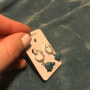Brand new shearling silver earrings